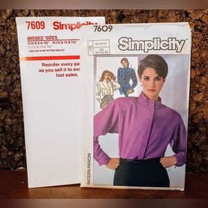 Vintage Simplicity #7609 Sewing Pattern/ UNCUT/ NOS